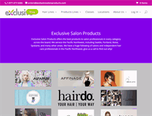 Tablet Screenshot of exclusivesalonproducts.com